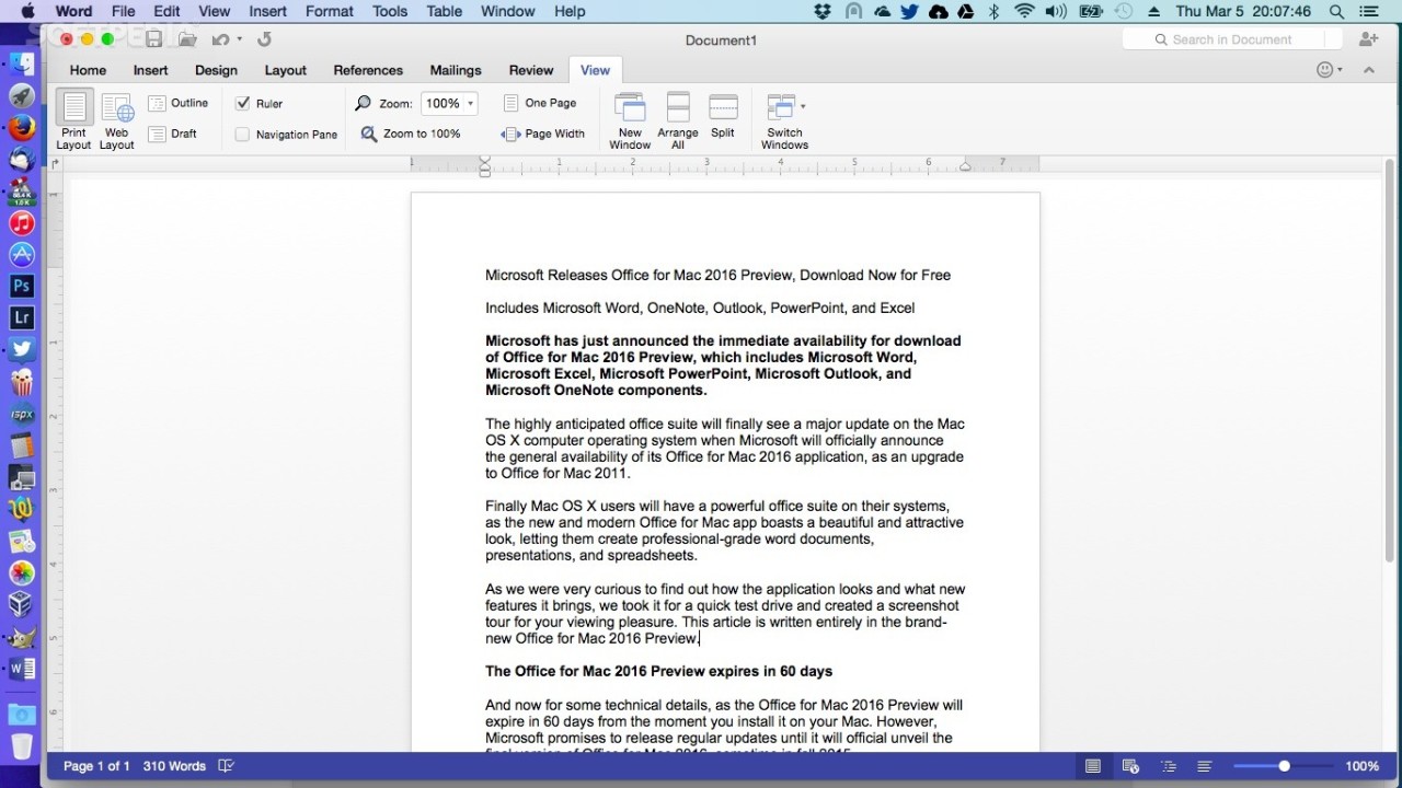 microsoft word for mac download trial